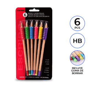 LAPICES GRAFITOS HB CON ASIDERO 6 PCS
