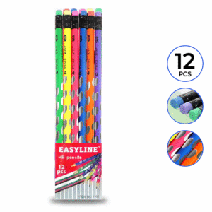 CAJA 12 LAPICES GRAFITOS HB CON GOMA TRIANGULAR