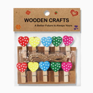 PINZA PARA MANUALIDADES CORAZON  10 PCS